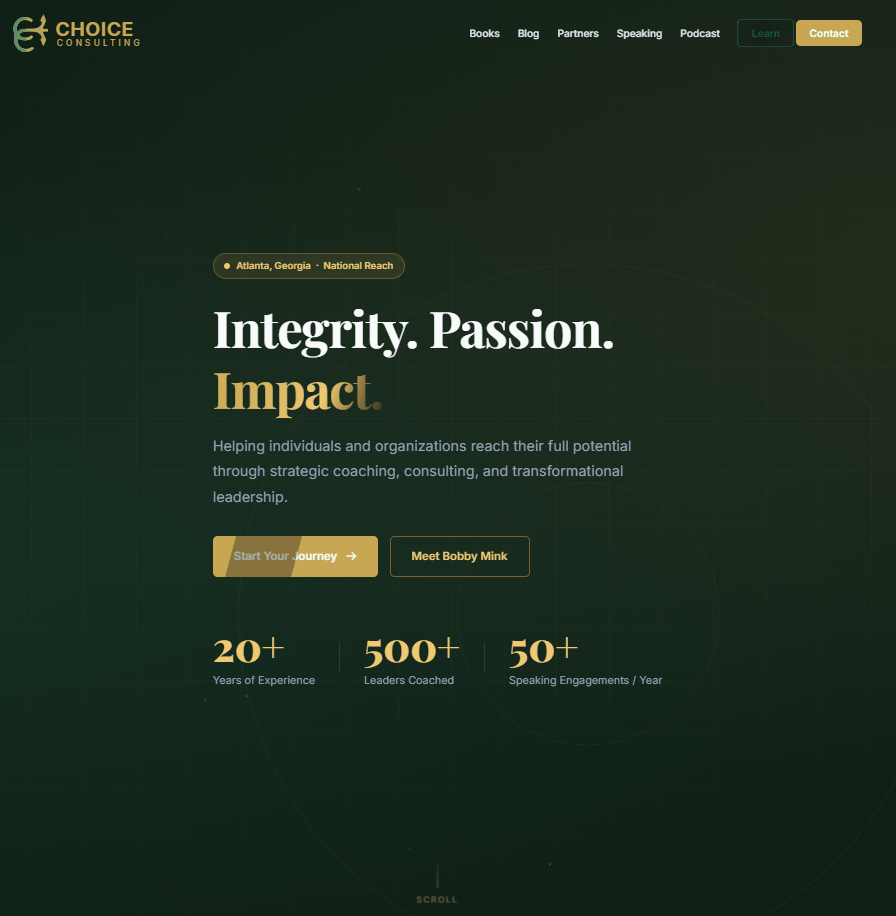 Choice Consulting website screenshot